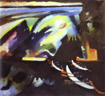 Puramente abstracto Painting - Resumen del viaje en barco
